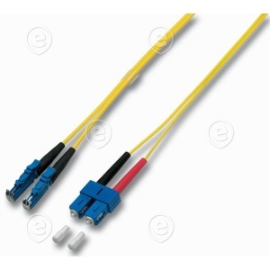 Duplex Jumper SC-E2000® 9/125µ, OS2, LSZH, yellow, 3.0mm, 2m