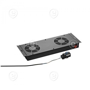  Roof Fan Unit, 2 x Fan, for Network/Server Cabinets  RAL9005