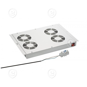  Roof Fan Unit, 4 x Fan, for Network/Server Cabinets   RAL7035   