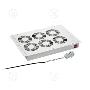  Roof Fan Unit, 6 x Fan, for Network/Server Cabinets   RAL7035   