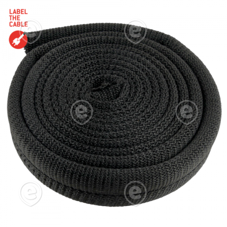 LTC kaablikõri, pehme polüester ( 2.5 - 4cm) , 2m must