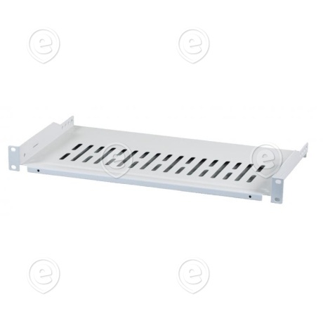 19" 1U Shelf, Depth 250 mm, Max. Load 10 kg, RAL7035      