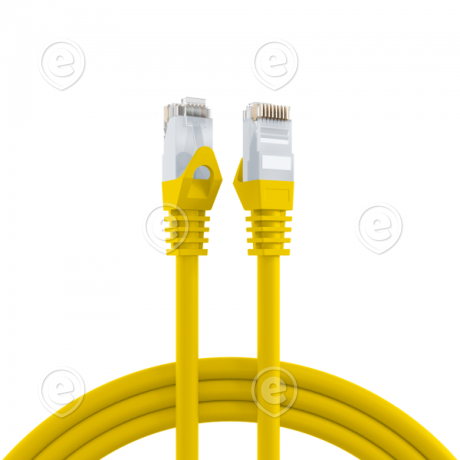 Vahekaabel CAT6 UTP, LSZH, 10,0m (kollane) / murdumiskaitsega                                                                                                                        