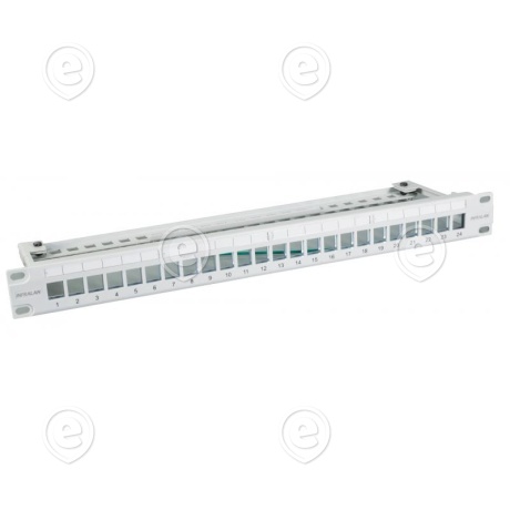 Modularpaneel 24-port, 1U,  (ilma pesadeta) INFRALAN seeria, hall                                                                                                                                      