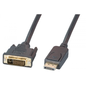 DisplayPort to DVI-D 24+1, St.-St., 2,0m, black   