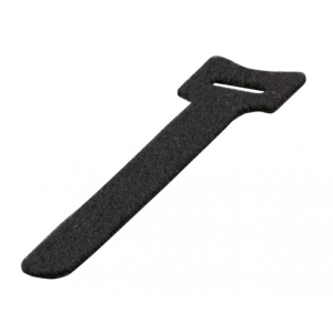 Velcro type cable tie 125x12mm, black, 10pc       