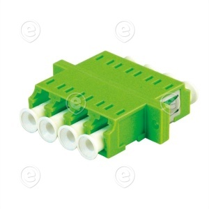 LC quad SM/APC adapter with plastic housing         