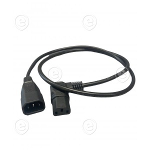 Extension Cable C14-C13 ( connector angled to the right)  10A 1,0m                                                                                                                           