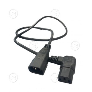 Extension Cable C14-C13 ( connector angled to the left)  10A 1,0m                                                                                                                                                                                              