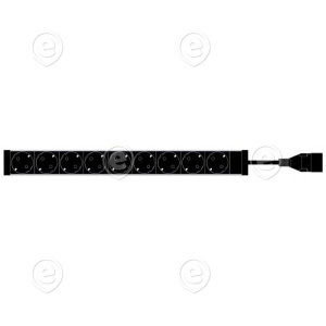 PDU 9xSchuco, 16A, cord 3m C20 connector    