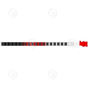 PDU 3x16A (max 11040W), 45xC13, length 1377mm, cord H05VVF.3G2,5mm² 3m                                                                                                      