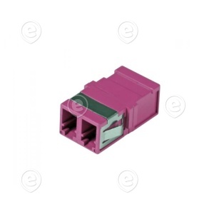 LC Duplex Adapter OM4 without Flansch im Plastic housing