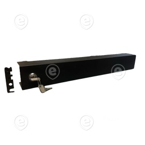  Security panel with a height of 2U, with a lock, 70mm depth, color black                                               