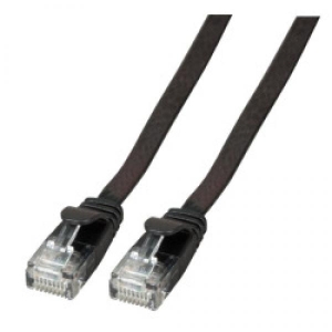 RJ45 Flat Cable U/UTP, Cat.6A 2,0m black           