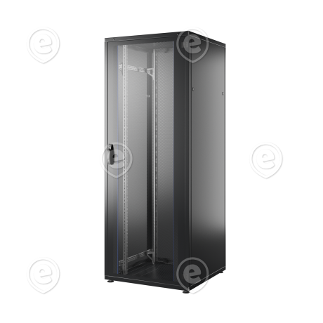 Seadmekapp 42U, 1963x800x800 mm, klaas + metalluks RAL9005