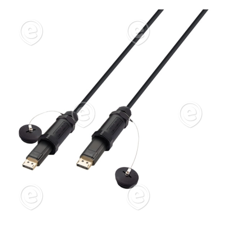 DisplayPort kaabel 1,4 8K60Hz AOC kaabel, armeeritud, 30,0m must                                                                                                                                   