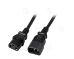 Power Cable Schuko 90°-C13 180 °, black, 1 m, 3 x 