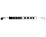 ATS 6xSchuko sockets outlet max. 10A/230VAC 3m C20 connectors, grey 