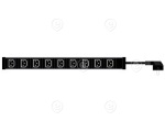 PDU 2x4 x C13, 16A, 2xcord 3m, Schuko plug       