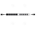 PDU 19" 1U BN500 12 x C13 with Power Measuring (Di splay), Cable 2 m H05VV-F 3G 1.5 mm²