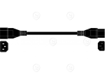 1.8m UltraFlex power cable CEE 7/7 (90°) to C13 (180°) H05VV-F 3x0.75mm², black