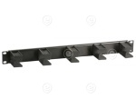 19" 1U Cable Feedtrough Panel with Brush RAL7035