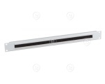 19" 1U Cable Feedtrough Panel with Brush RAL9005