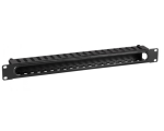 19" 1U Cable Feedtrough Panel with Brush RAL9005