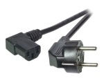 Mains adapter IEC C20 to CEE7/3, IEC plug - protective contact socket