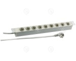 19" 1U Socket Strip 9 x CEE 7/3,RAL7035