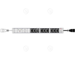 PDU 6xSchuko +3xC13 , cord 3m, RAL9005       