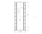  Frame LT1 2000x600x800mm 42U ( 19" profilles )                                                                                                  