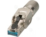  INFRALAN® RJ45 Keystone Slimline, Cat.6A, silver, STP, PVP Component, PU12