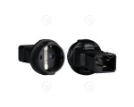 Mains adapter IEC C20 to CEE7/3, IEC plug - protective contact socket