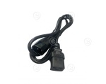 Extension Cable C14 180° - C15 180°, black, 1.0 m, 3 x 0.75 mm²