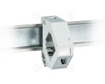 Keystone holder 1-Port, for DIN Rail, plastic                               