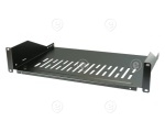  19" 1U Shelf, Fixed, D=350 mm, Front Mounting, 6 kg, RAL9005                                                 