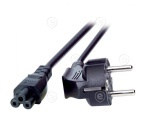 Extension Cable C14 180° - C15 180°, black, 2.0 m, 3 x 0.75 mm²