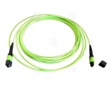 MTP®-F/LC 12-fiber patch cable OM5, LSZH lime green, 10,0m