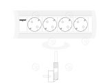 Magnat Tube - 4 moodulile (227mm),  RAL9003 ( valge), pesad valged