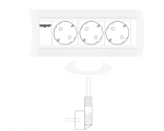 MAGNAT-TUBE - painted in RAL9003 (white) colour, 4 modules (227mm), strip in white colour 