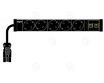 6-way Socket strip withswitch, 2xUSB,2xRJ45,2xRJ11