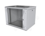 19" Wall Housing 9U, Fixed, 1-Part, RAL7035, Depth 600 mm