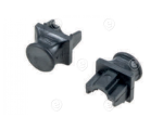 Keystone blind cap for closing unoccupied 1 x RJ45 slot, plastic black