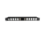 INFRALAN® Distribution Panel 19" 1U, 24-Port shifted, ANEXT optimized, black                                           