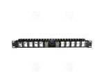 Patch panel 24-port, unloaded, silver metallic    