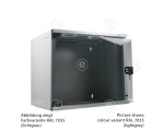 19“ 15U Wall Housing Foldable, Depth 600 mm, 1-Part, Flat Pack, RAL9005