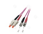 Duplex Jumper SC-SC 50/125µ, OM4, LSZH, erica violet, Flat Twin 3x5mm, 50m