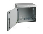 19" Wall Housing IP55, 12U, Glass Door, Depth 450 mm, RAL7035