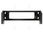 19" 3U Wall Bracket, Depth-Adj., RAL9005  jet black